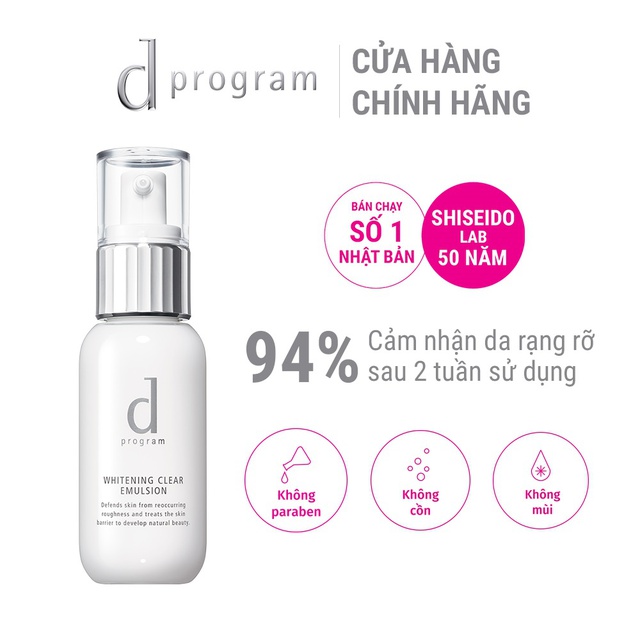 Sữa Dưỡng Trắng Da D Program Whitening Clear Emulsion