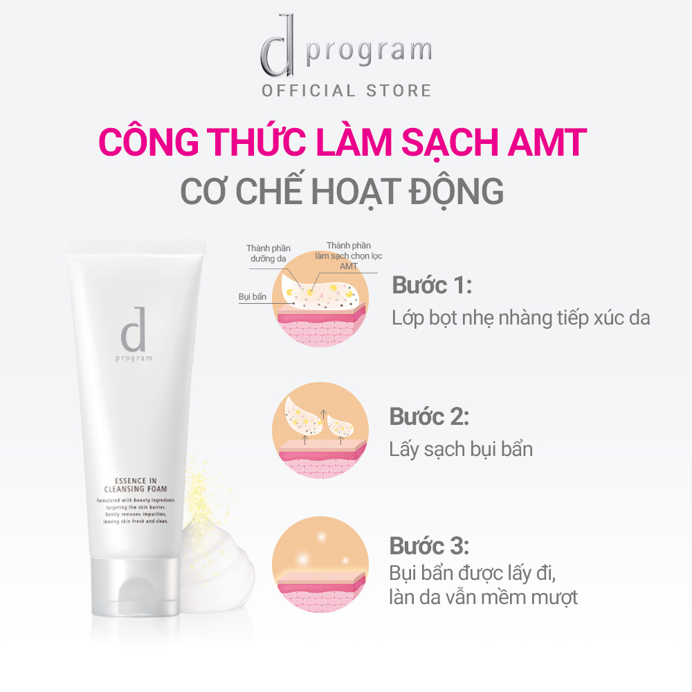 Sữa Rửa Mặt D Program Essence In Cleansing Foam 120g