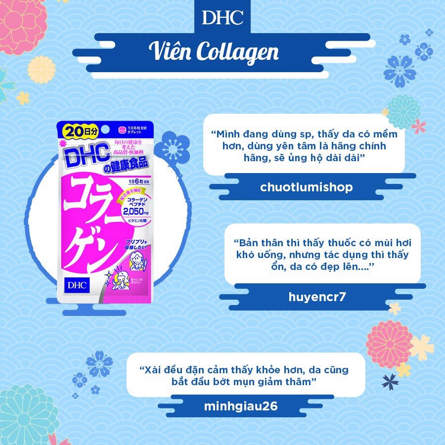 Viên Uống Chống Lão Hóa DHC Collagen Nhật Bản