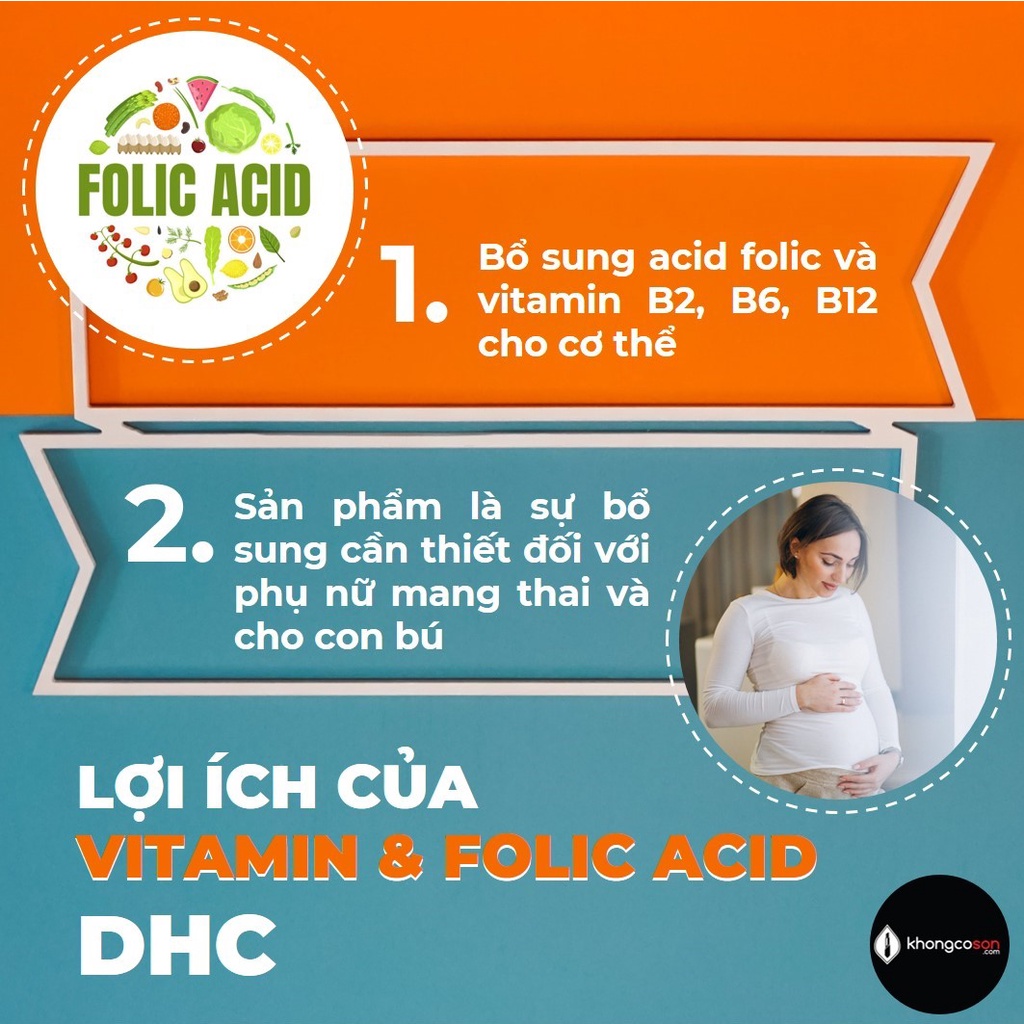 Viên Uống Cho Mẹ Bầu DHC Acit Folic