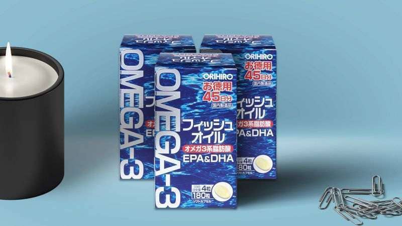 Viên Uống Dầu Cá Omega-3 Hỗ Trợ Tim Mạch Orihiro 180 Viên