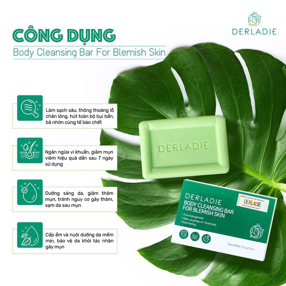 Xà Phòng Derladie Body Cleansing Bar For Blemish Skin 50g