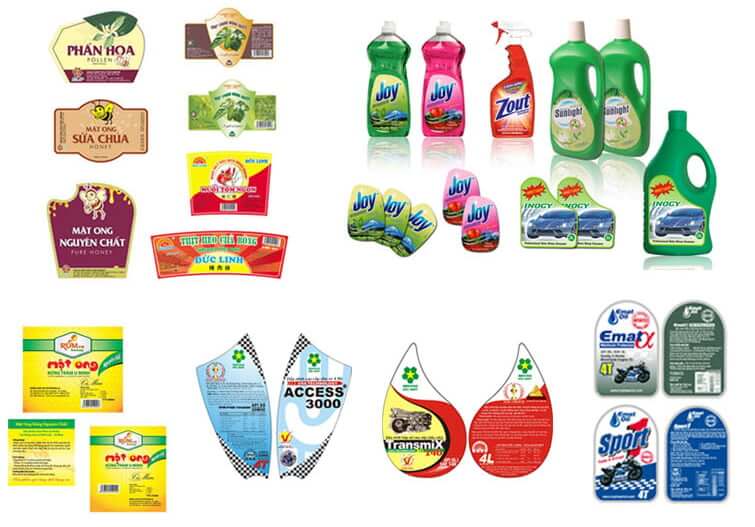 in tem nhãn nước giặt, nước rửa chén