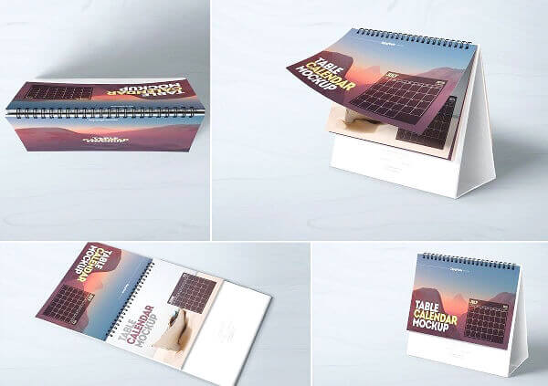 Mẫu lịch để bàn chữ A đẹp