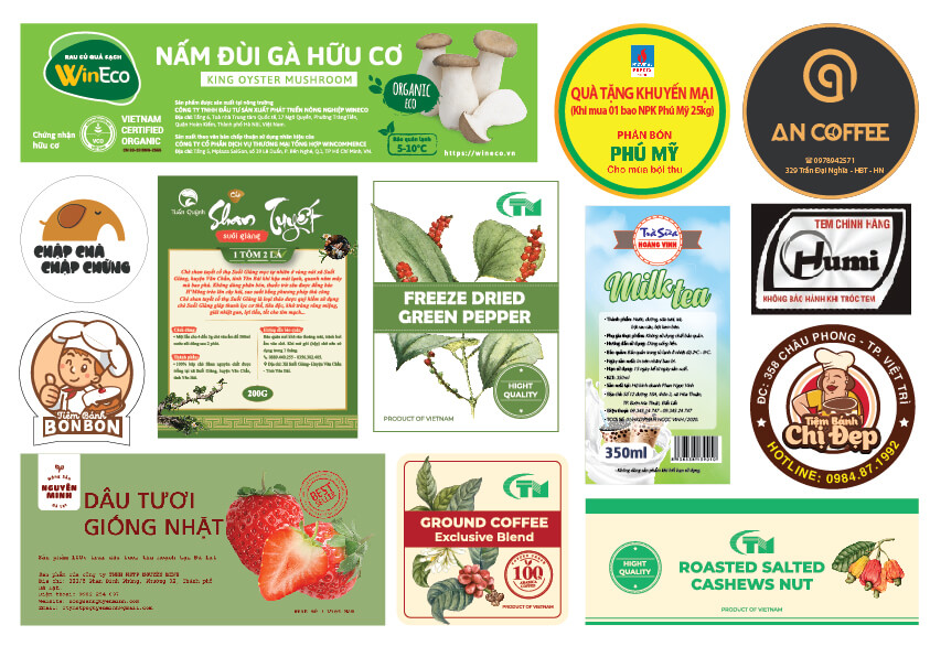 tem nhãn dán sản phẩm