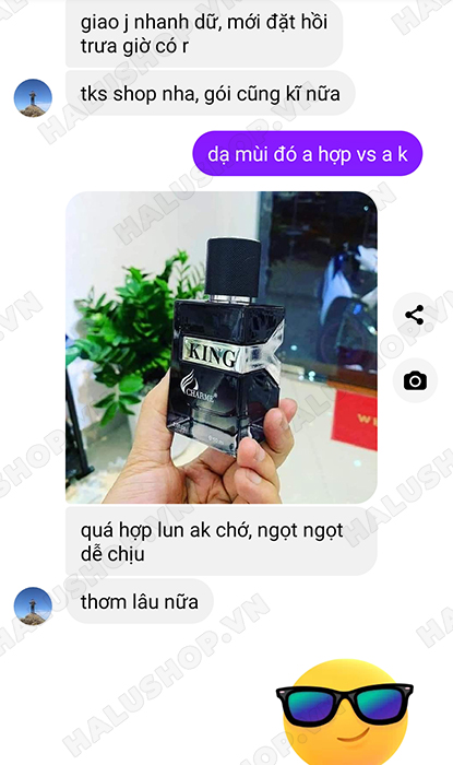 anh hùng feedback nước hoa king mua tại halushop