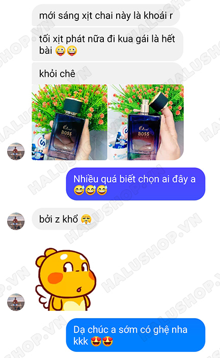 anh quân review boss charme chính hãng đã mua ở halushop