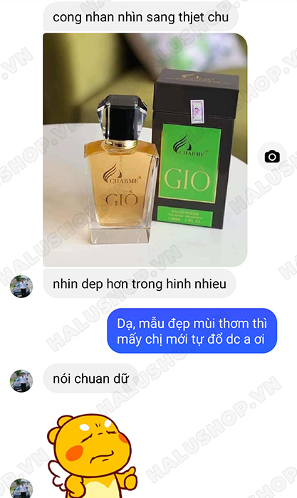 anh tâm feedback charme giò 80ml chính hãng đã mua ở halushop