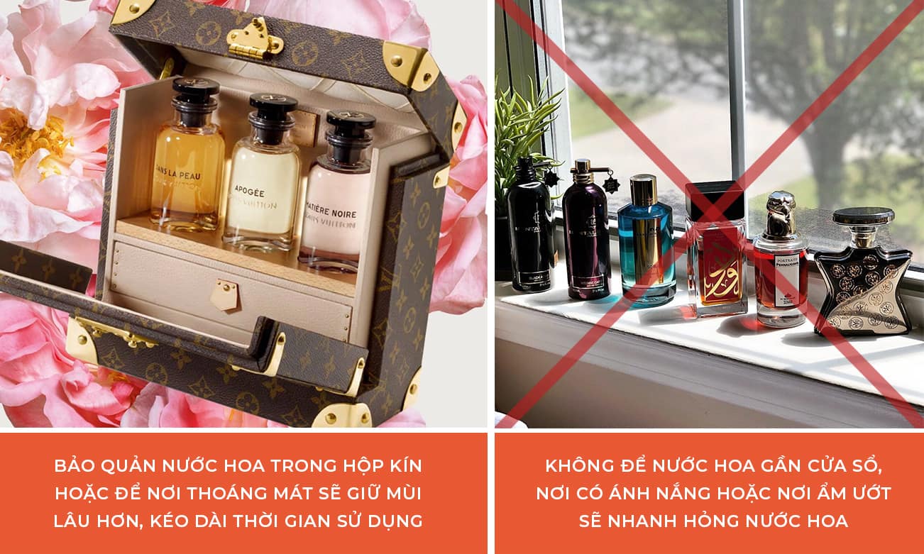 Để nước hoa luôn thơm lâu và sử dụng được lâu dài, hãy chú ý đến cách bảo quản nước hoa thật tốt