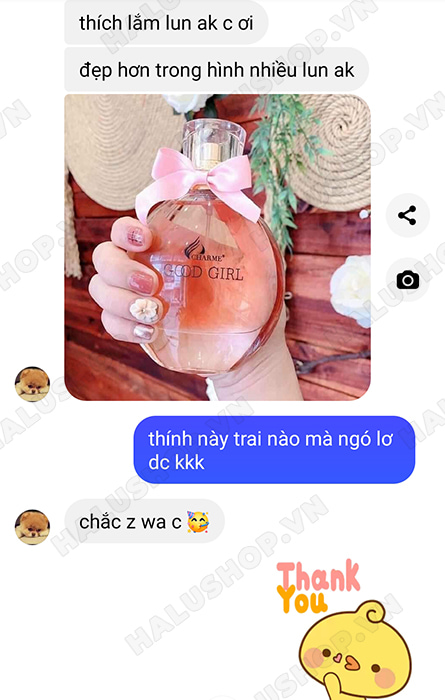 chị ánh hồng feedback nước hoa charme mua tại halushop