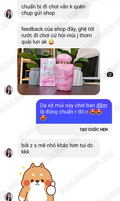 chị hoa review charme trust 50ml đã mua ở halushop