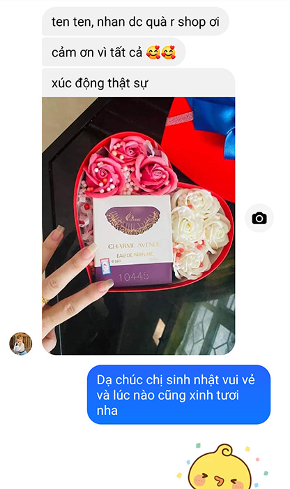 chi tam feedback nuoc hoa charme avenue nu