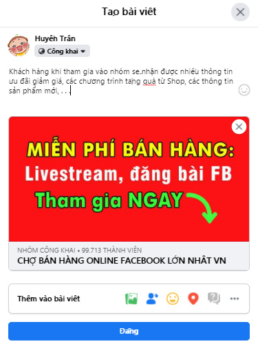 đăng bài bán hàng trên các group facebook đông thành viên