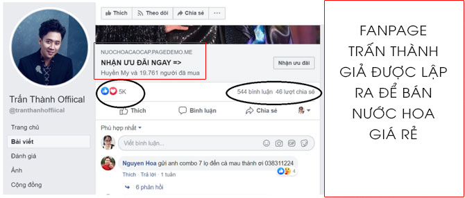 fanpage facebook tran thanh gia dang ban nuoc hoa gia re