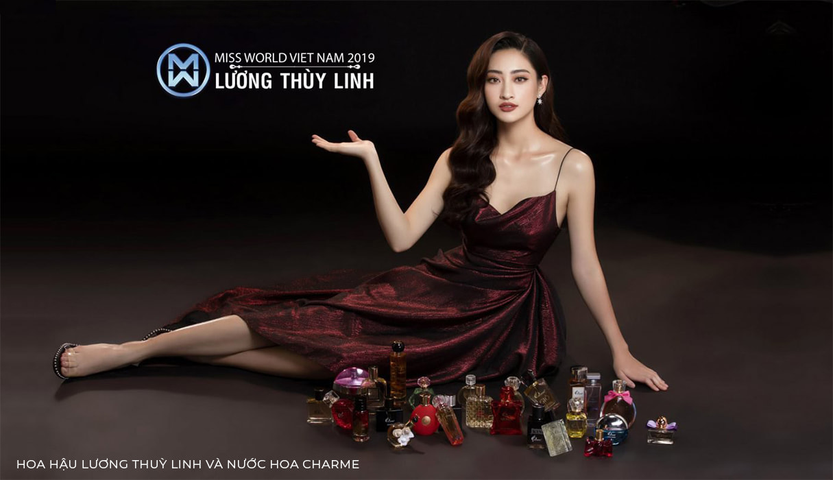 Hoa hậu Lương Thuỳ Linh và bộ sưu tập nước hoa Charme Perfume