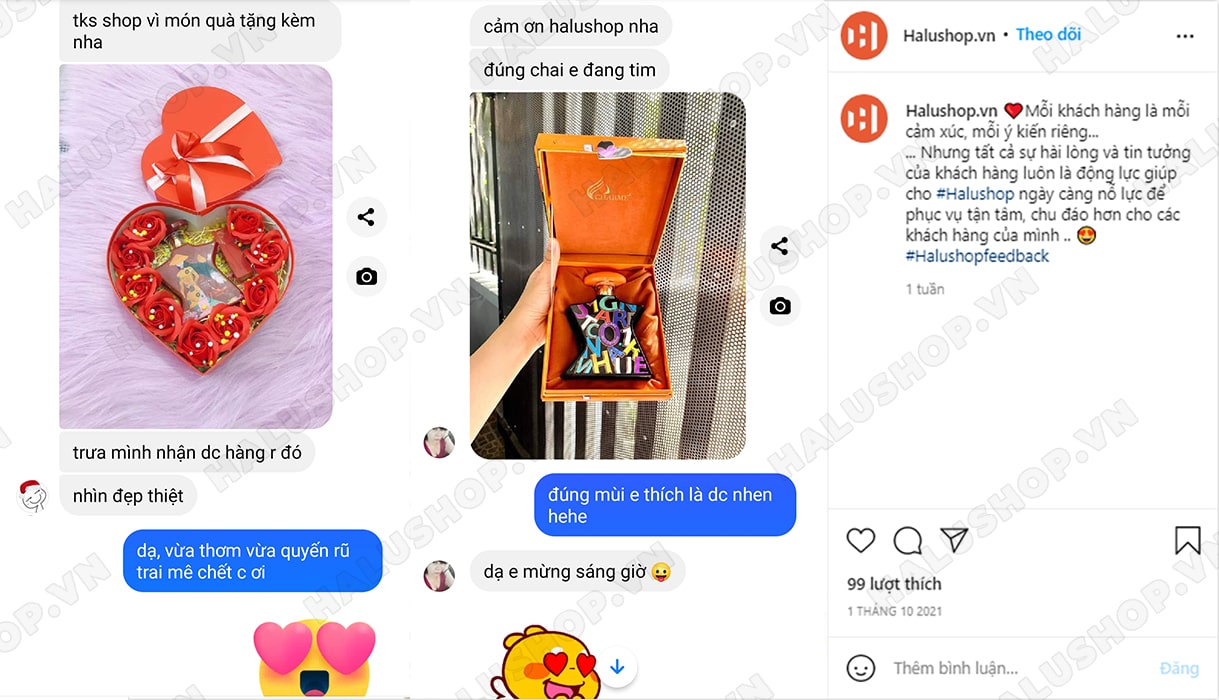 khách hàng feedback nước hoa charme queen và signature no1