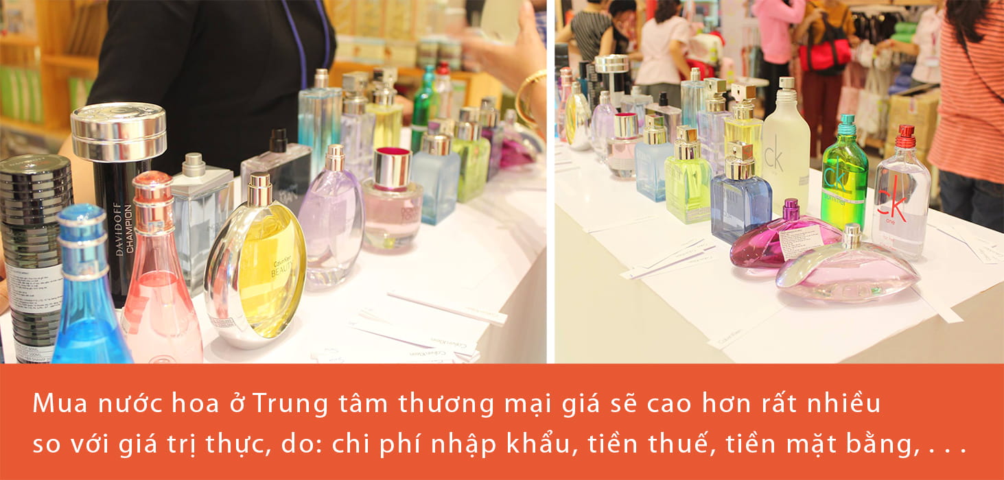 mua nước hoa ở trung tâm thương mại lớn chưa chắc được nước hoa xịn, giá tốt