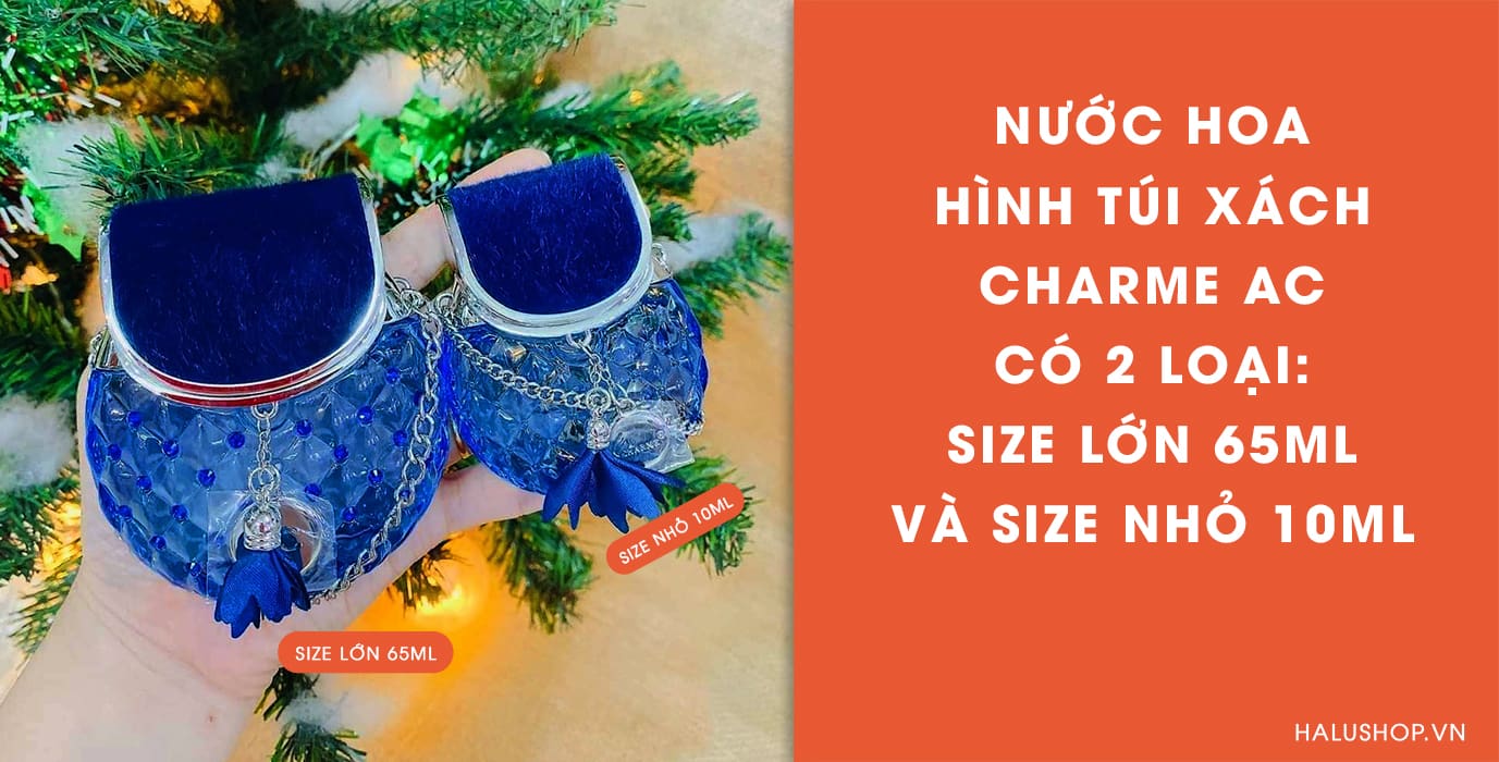 nước hoa ac hình túi xách có 2 loại 10ml và 65ml