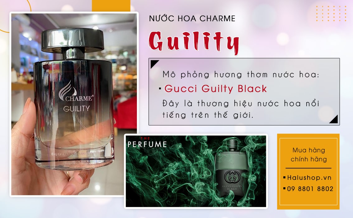 nước hoa charme guility 100ml có mùi hương giống nước hoa Gucci Guilty