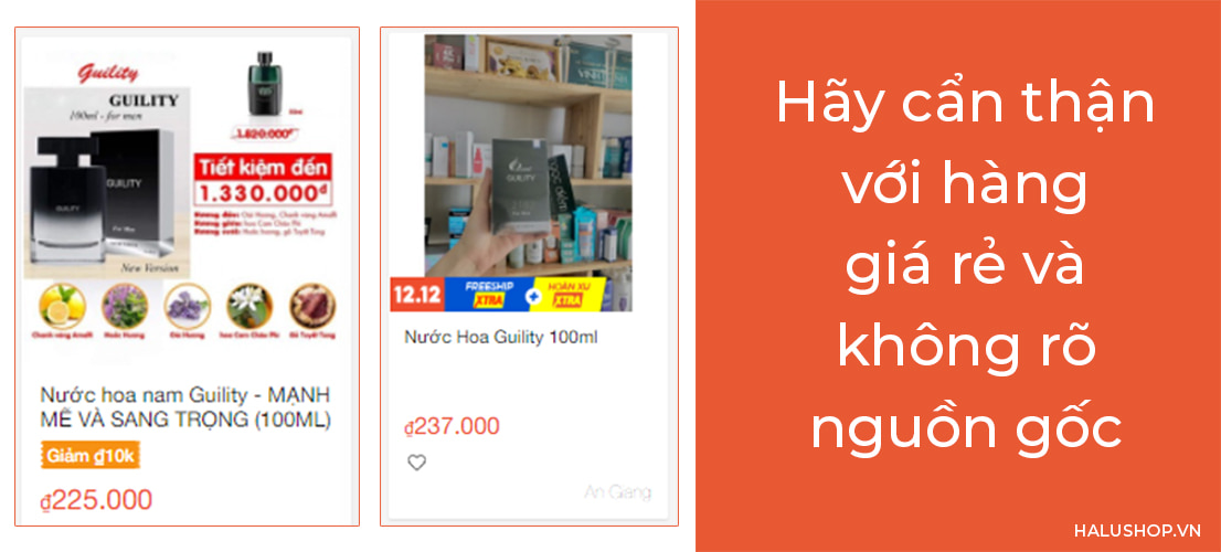 nước hoa charme guility kém chất lượng được bán tràn lan