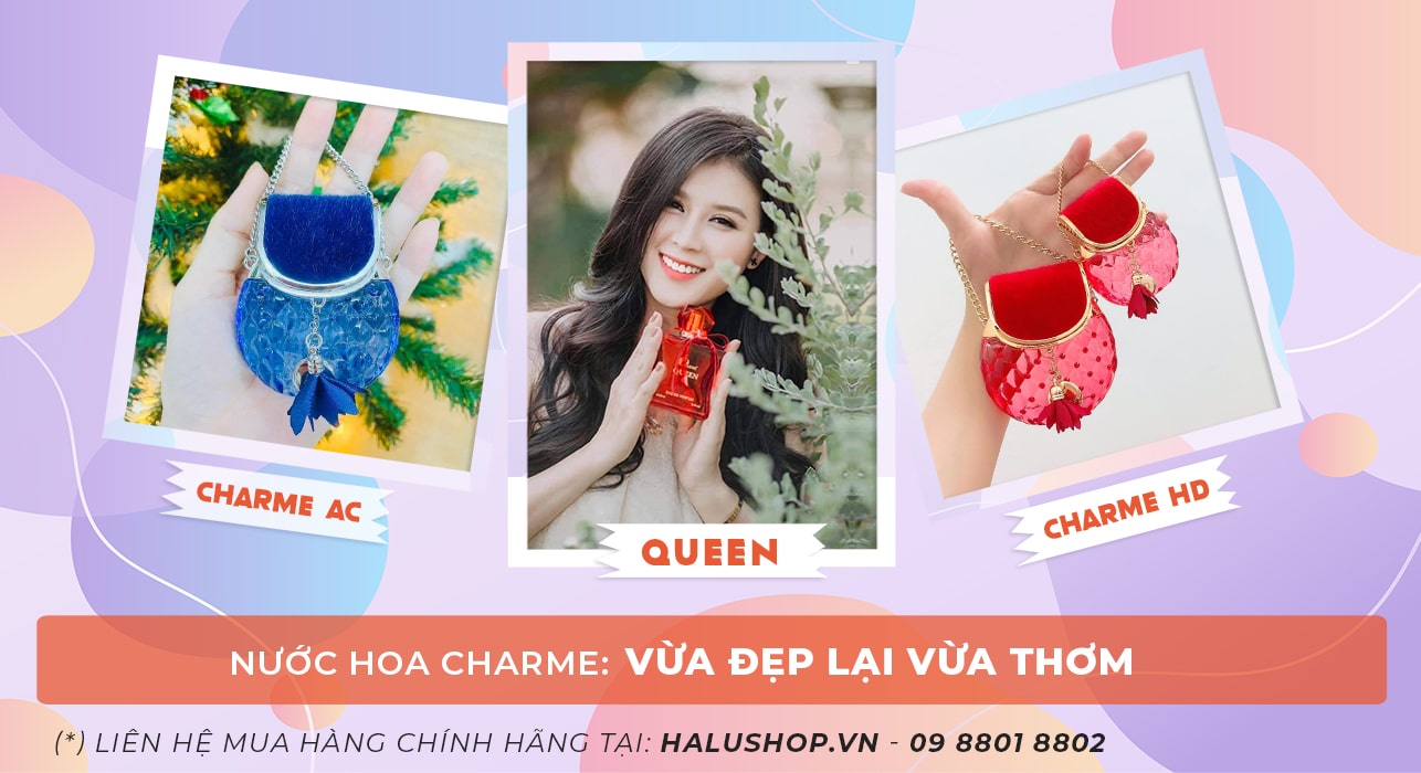 Charme nữ sở hữu nhiều mẫu nước hoa rất đẹp mắt, mùi hương sang trọng được nhiều bạn nữ ưa chuộng