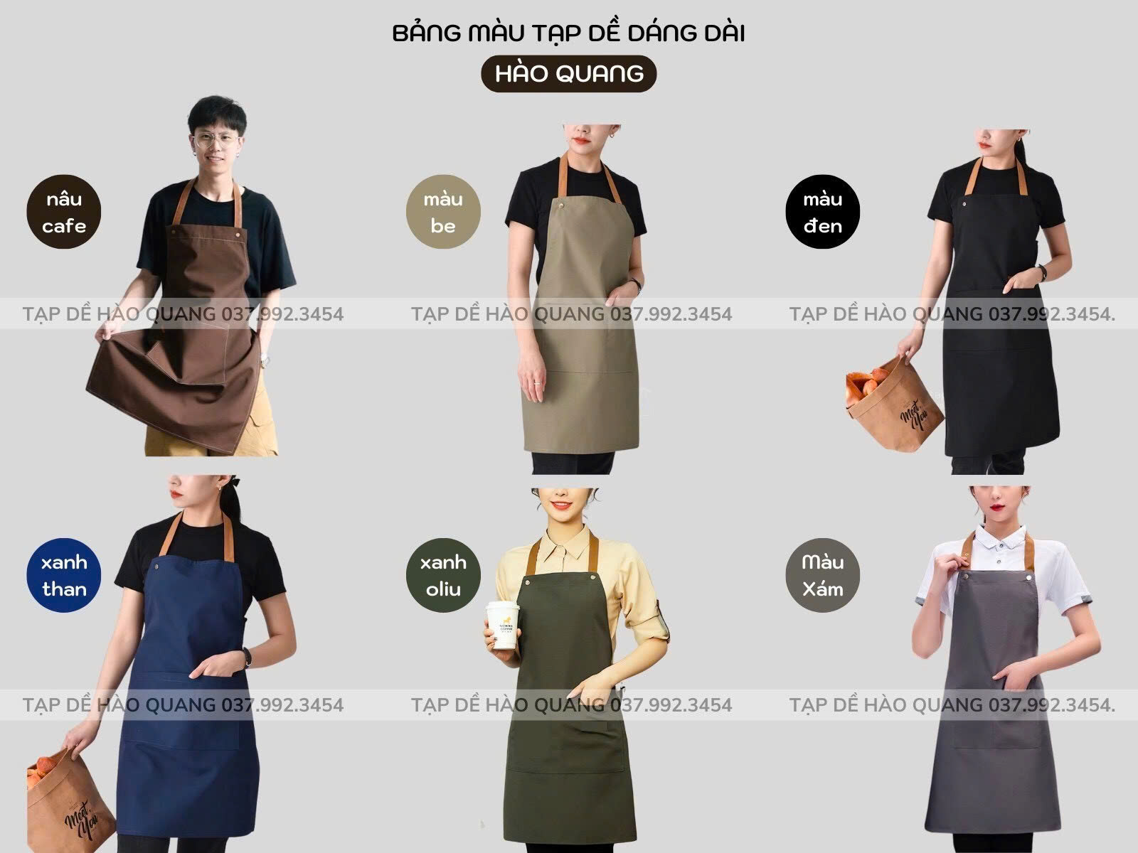 tạp dề quán cà phê Hào Quang
