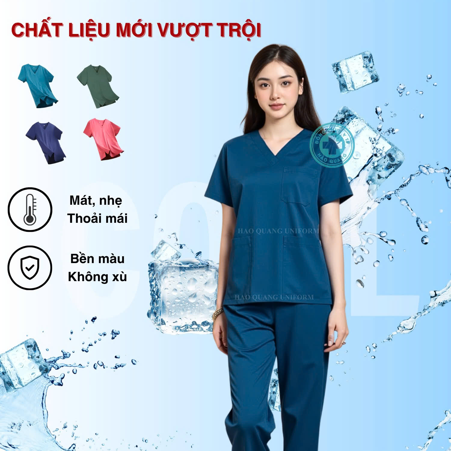 bộ cổ tim scrubs hào quang