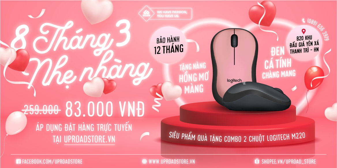ombo 2 chuột Logitech M220 #259K chỉ còn #83K