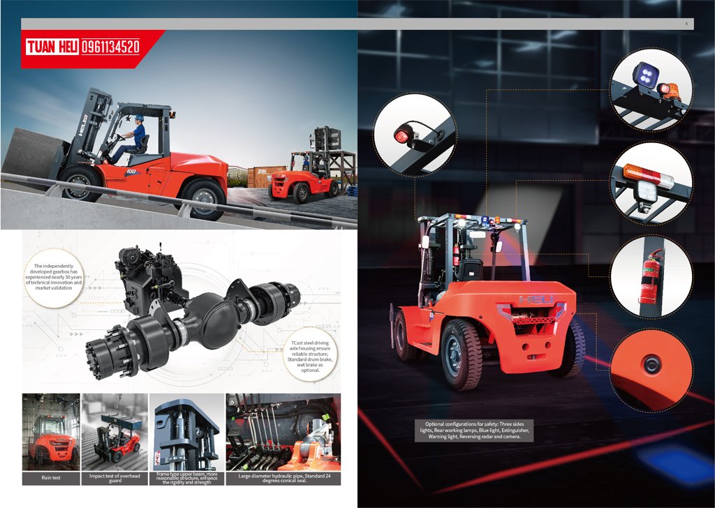 bảo dưỡng xe nâng dầu heli 5-10 tấn k2 series tiết kiệm nhiên liệu