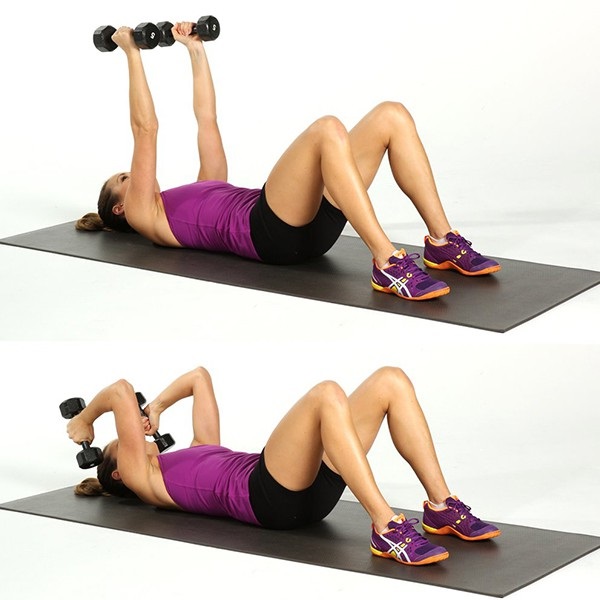 Bài tập tạ tay Dumbbell Skull Crusher