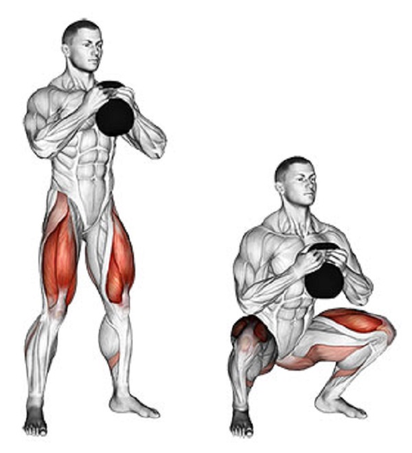 Bài tập tạ tay Dumbbell Goblet Squat