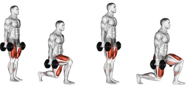 Bài tập Dumbbell Lunge