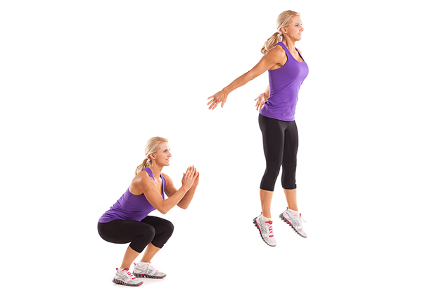 Bài tập đốt mỡ toàn thân jumps Squat