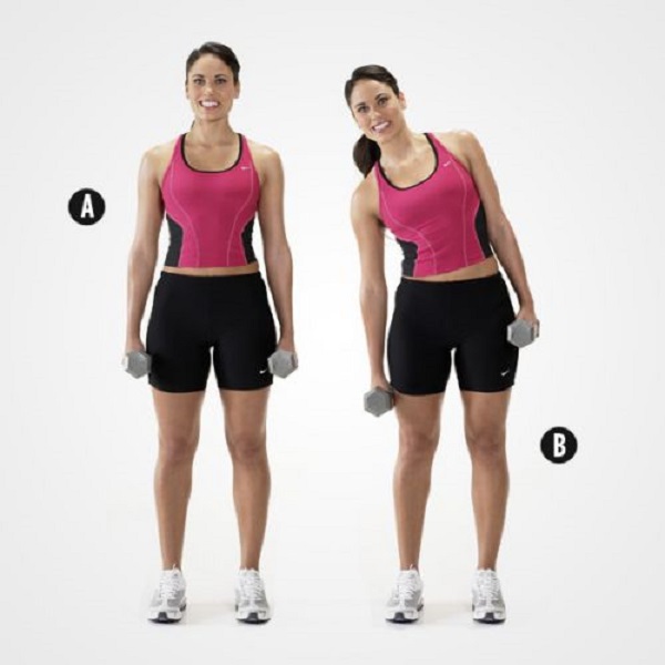Bài tập Dumbbell Side Bend