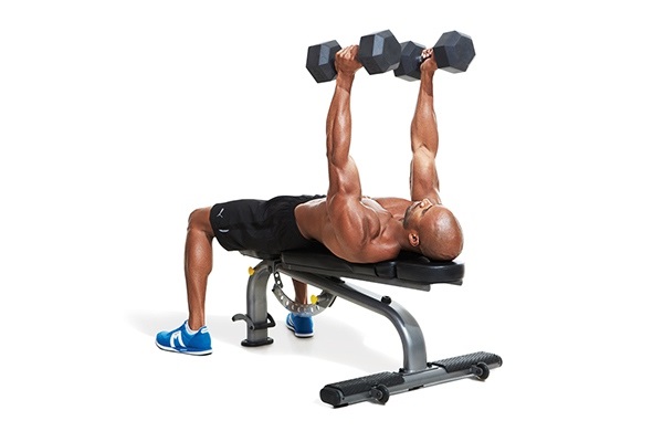 Bài tập nằm đẩy ngực cùng với ghế băng tập tạ