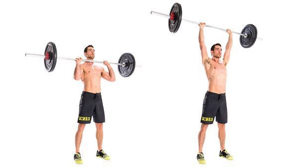 Bài tập Barbell Clean and Press - Nâng tạ đòn qua đầu