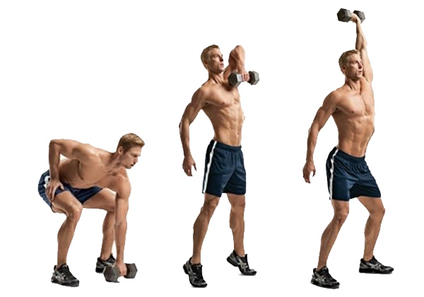 Bài tập vai trước với tạ đơn One - Arm Dumbbell Snatch