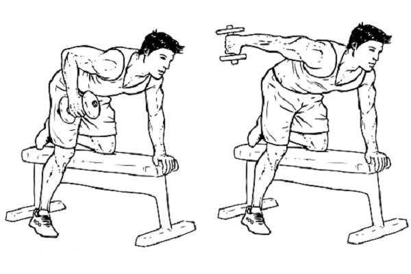 Bài tập tay sau với tạ đơn Dumbbell Triceps Kickback