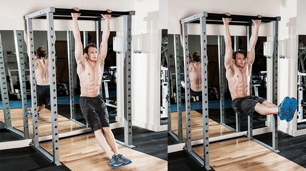 Bài tập treo người đá chân lên cao