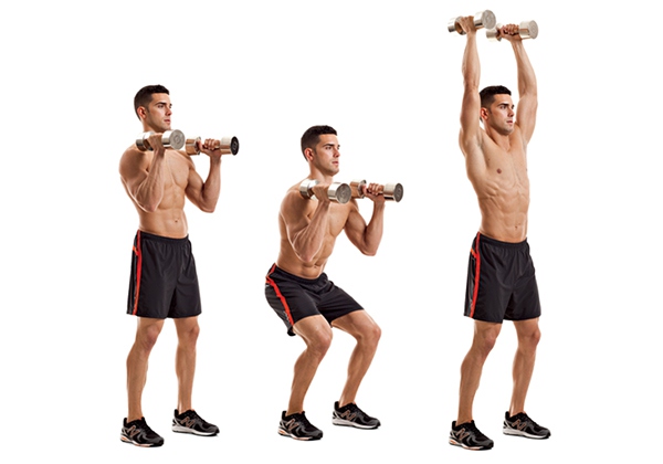 Bài tập vai Dumbbell Push Press