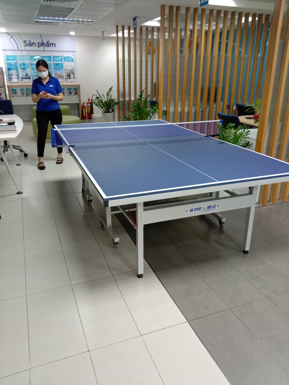 Hình ảnh bàn bóng bàn tại nơi công sở làm việc cho nhân viên xả stress