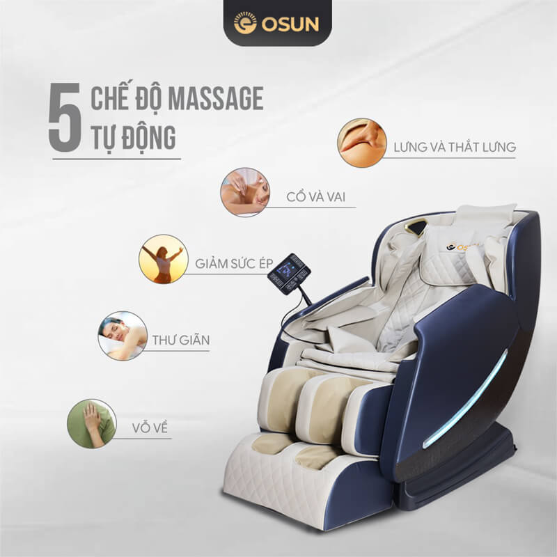 Chế độ massage tự động chuyên nghiệp hiệu quả