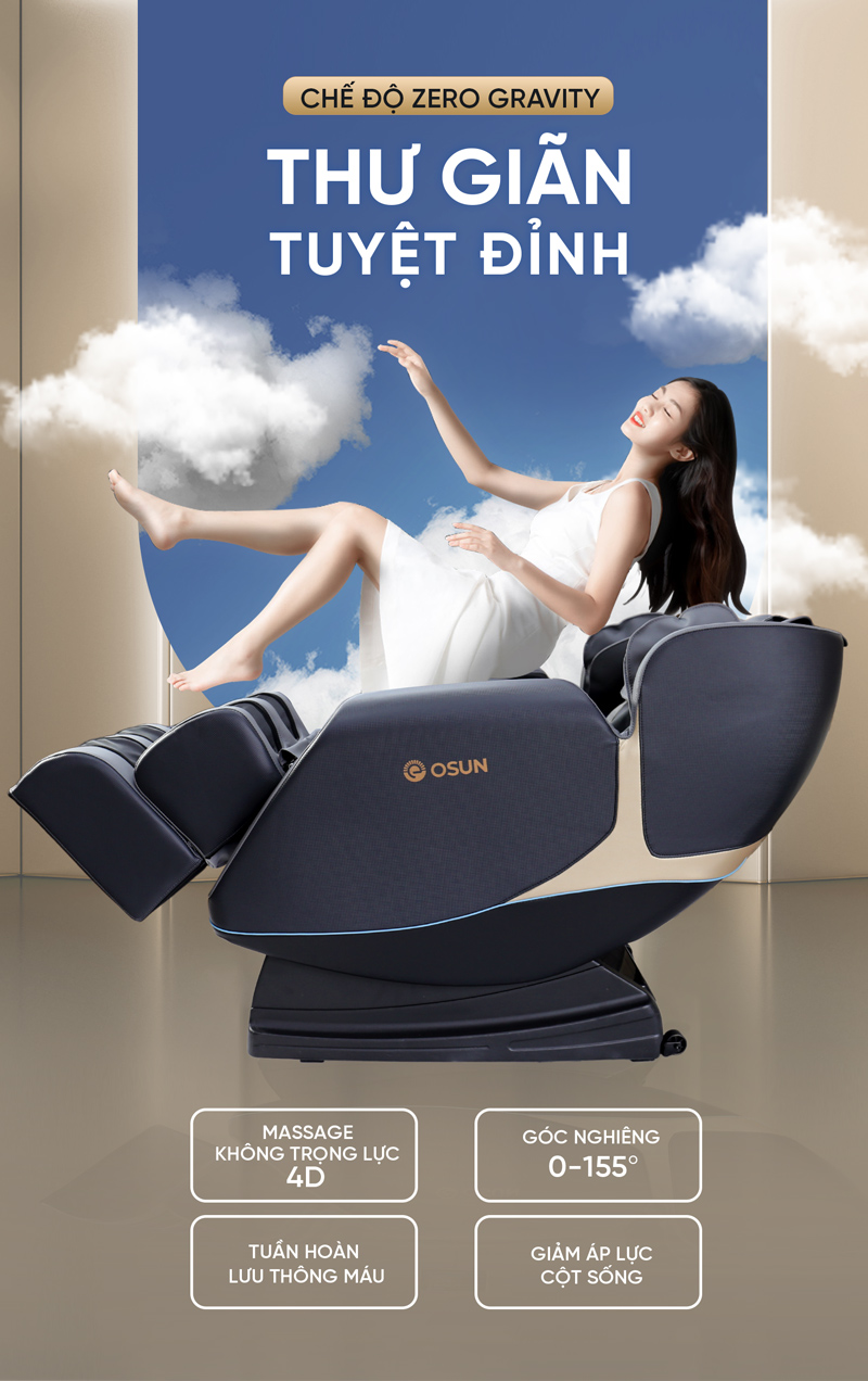 Thư giãn tuyệt đỉnh cùng ghế massage toàn thân OSUN SK-399