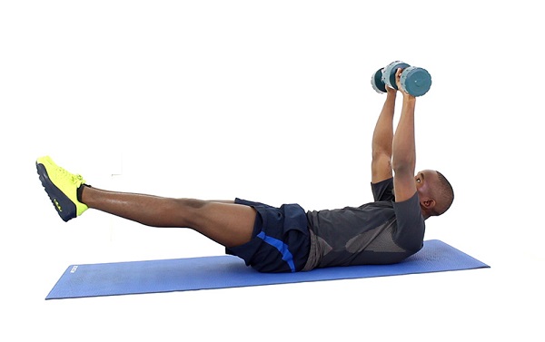 Bài tập tạ 5kg Dumbbell Hollow Body Hold