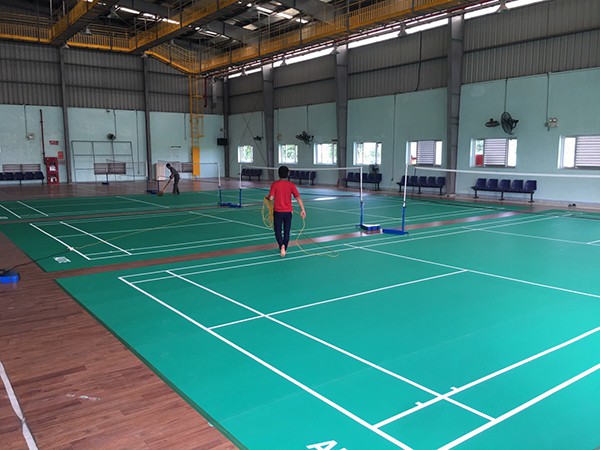 Làm sân cầu lông tại Honda Hà Nam 5