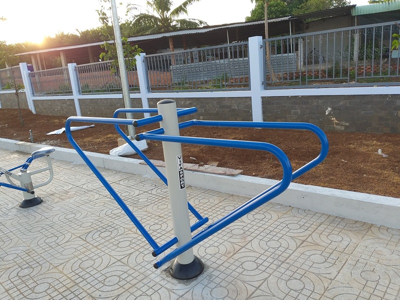 Hình ảnh xà kép ngoài trời đã hoàn thiện lắp đặt