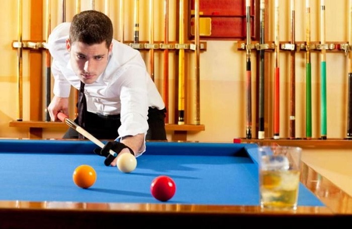 Cú đánh gọi của trận bida sọc trơn