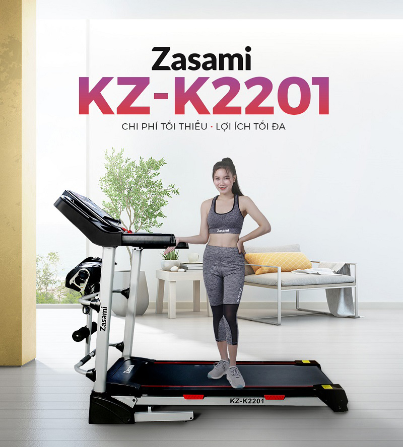 Hình ảnh máy chạy bộ đa năng Zasami KZ-K2201 sang trọng hiện đại