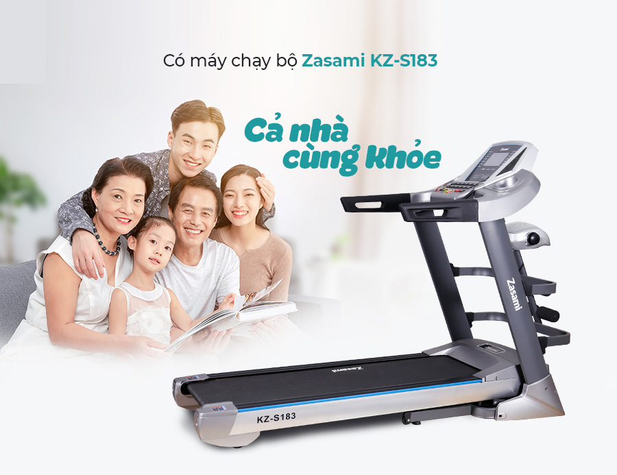 Mua máy chạy bộ đa năng Zasami KZ-S183 cả nhà cùng khỏe