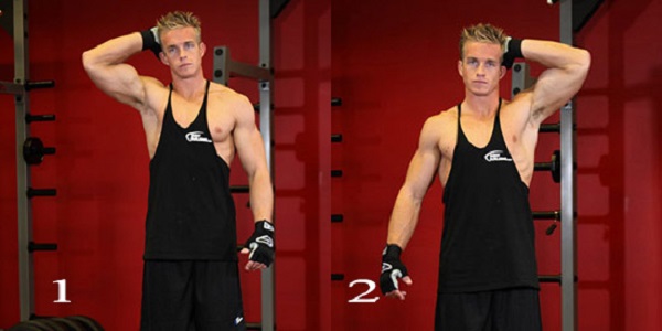 Bài tập cơ cổ chống tay bên hông đầu